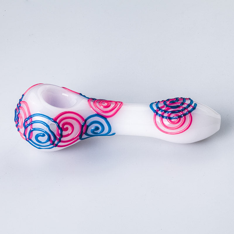 1.58 Spiral Pattern Glow-In-The-Dark Glass Pipe