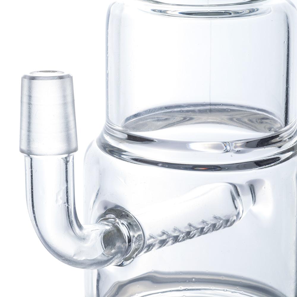 Inline Diffuser Pyramid Bong w/ Thunder Blade Grinder Set