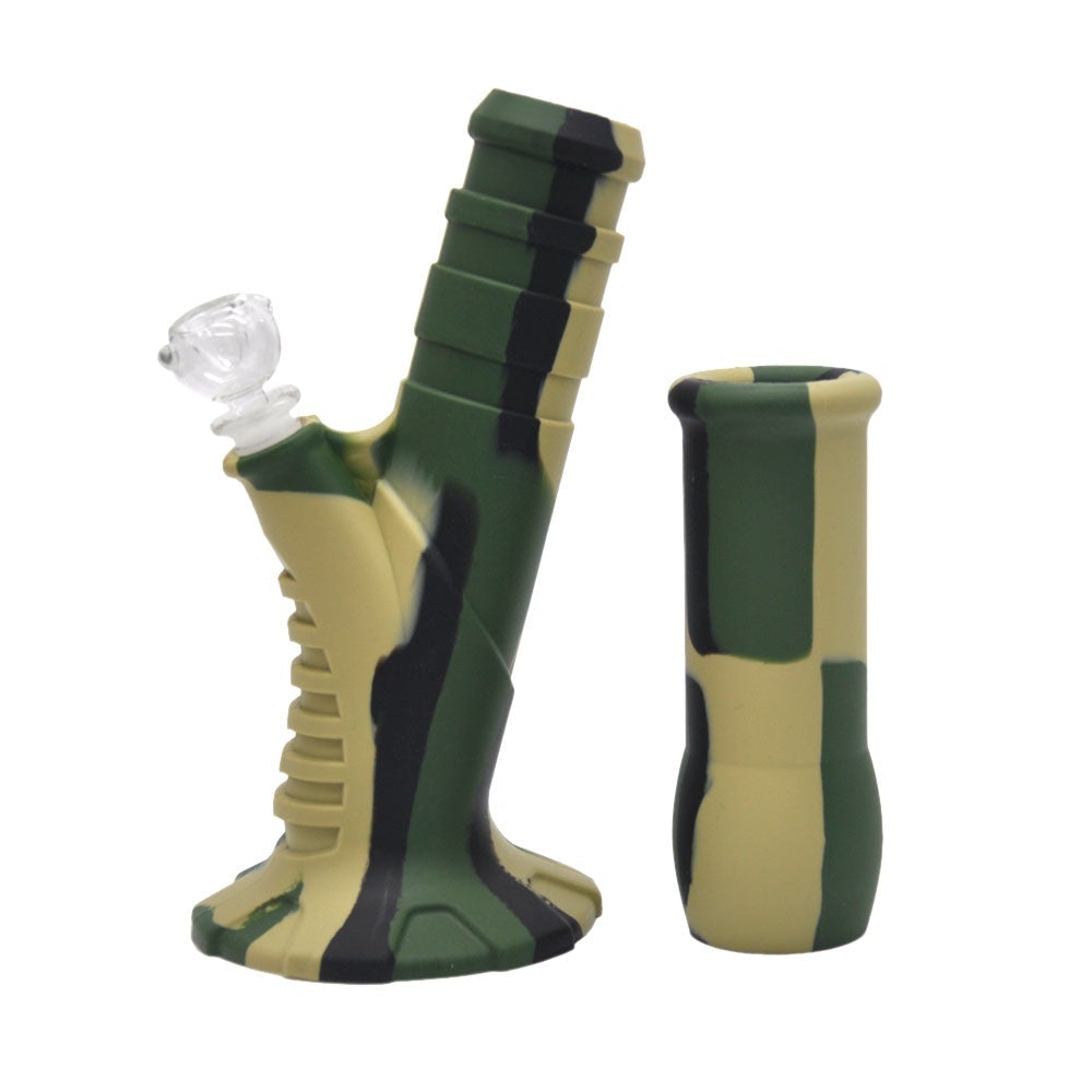 Straight 2 Part Silicone Bong