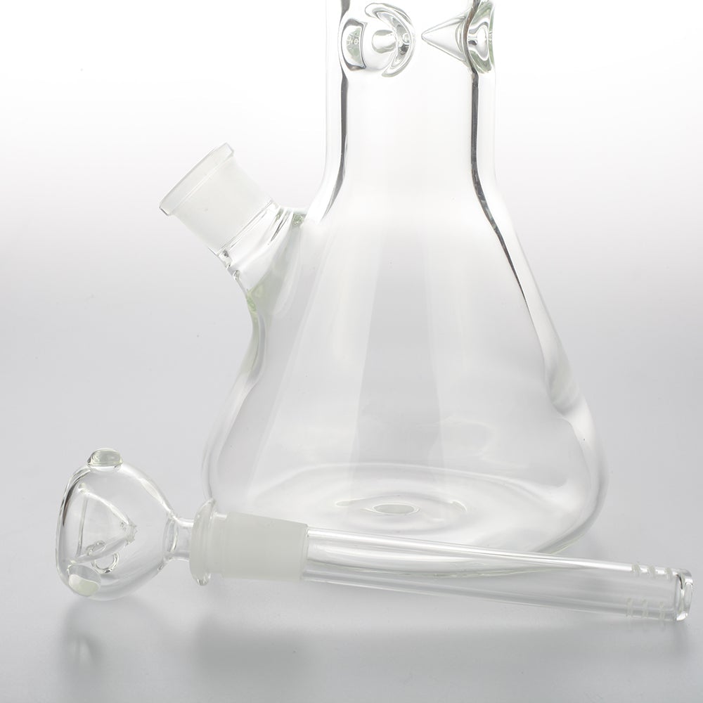 18 Extra Thick Clear Glass Beaker Bong