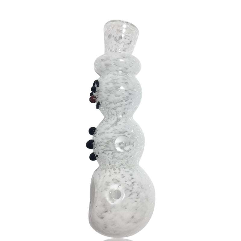 Snowman Glass Hand Pipe