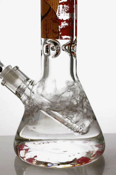 14 sexy girl cartoon heavy glass beaker water bong