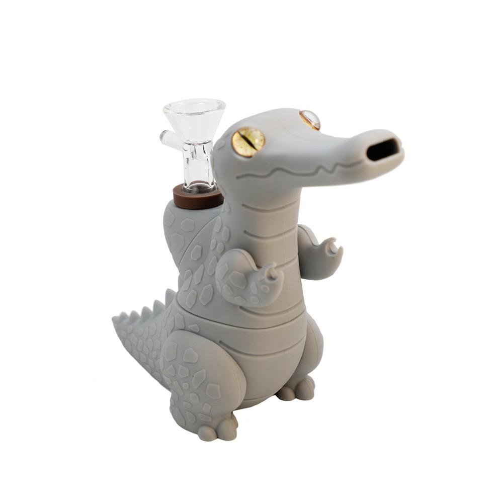 Mini Multi-Functional Silicone Crocodile Water Pipe (Radom Color)