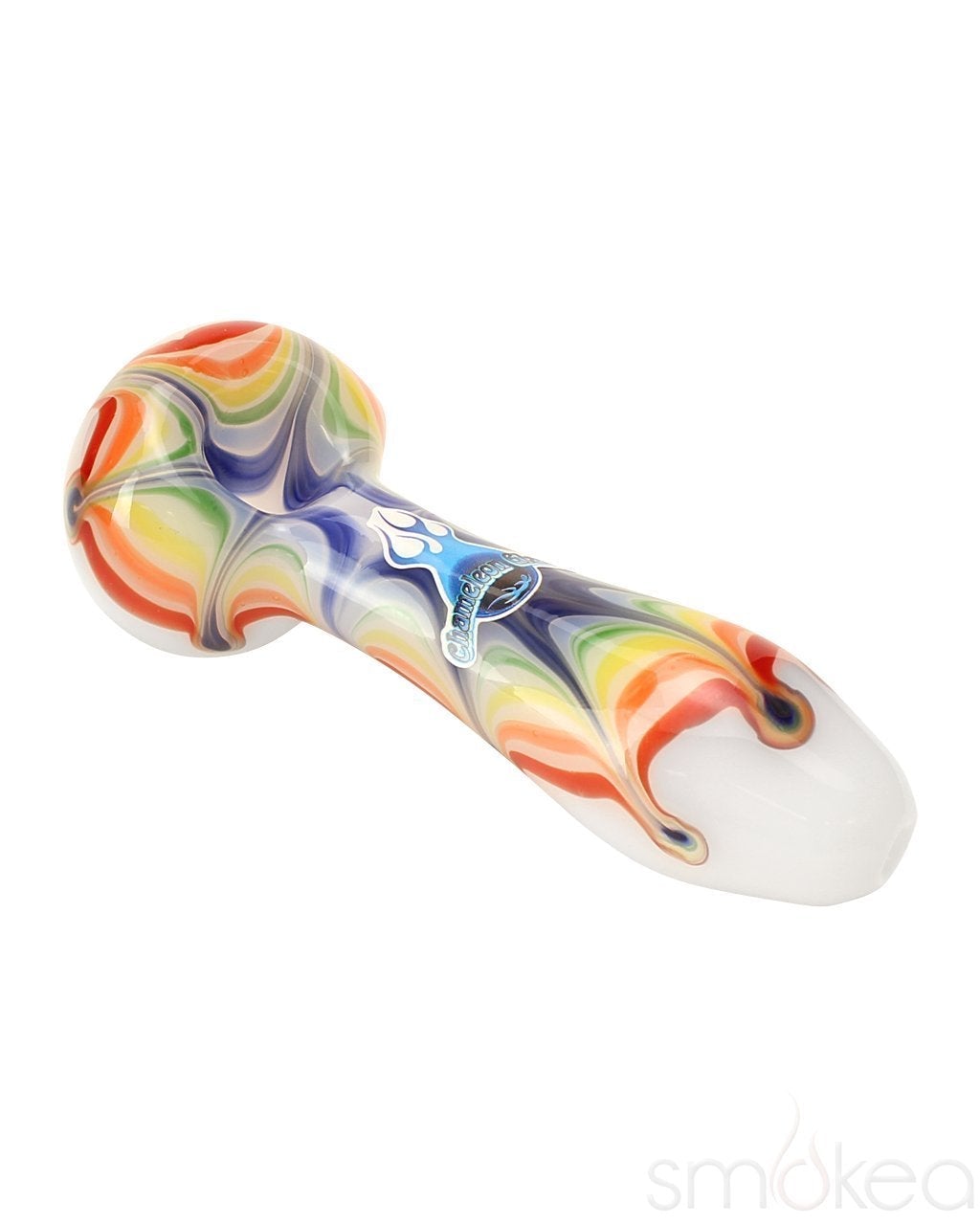 Chameleon Glass Rainbow Splat Spoon Hand Pipe