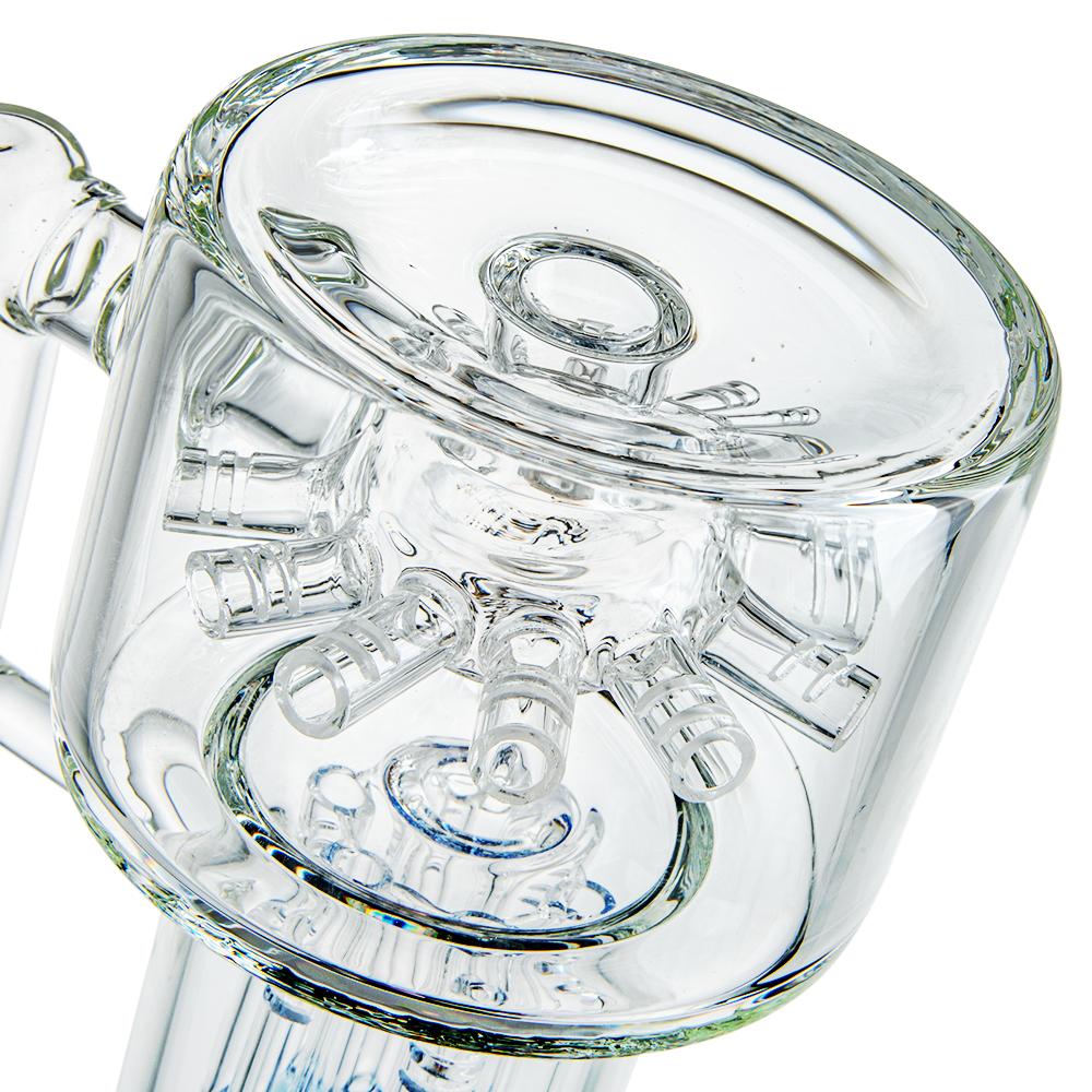 9.8 Triple Perc Bong with Thick Glass and Enhanced Mouthpiece