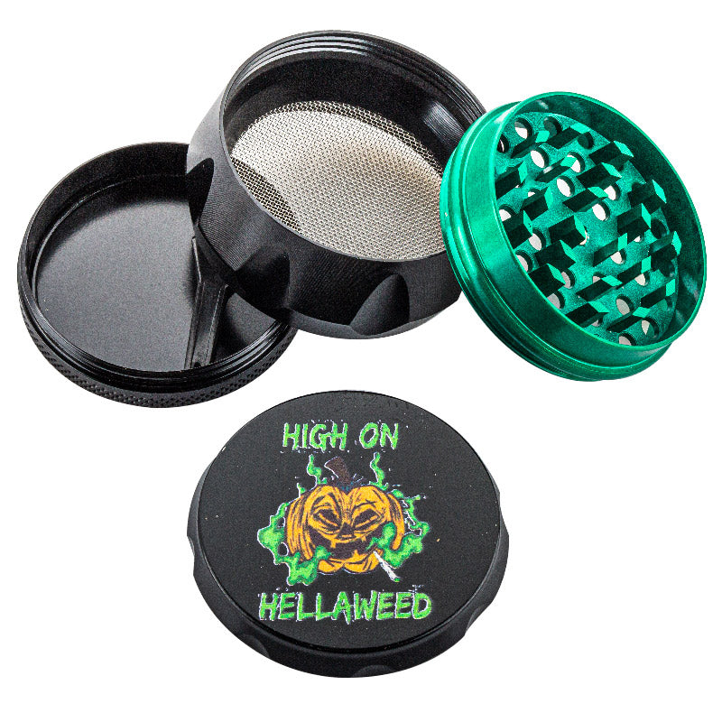 Halloweed Theme Zinc Alloy Herb Grinder 4 Piece
