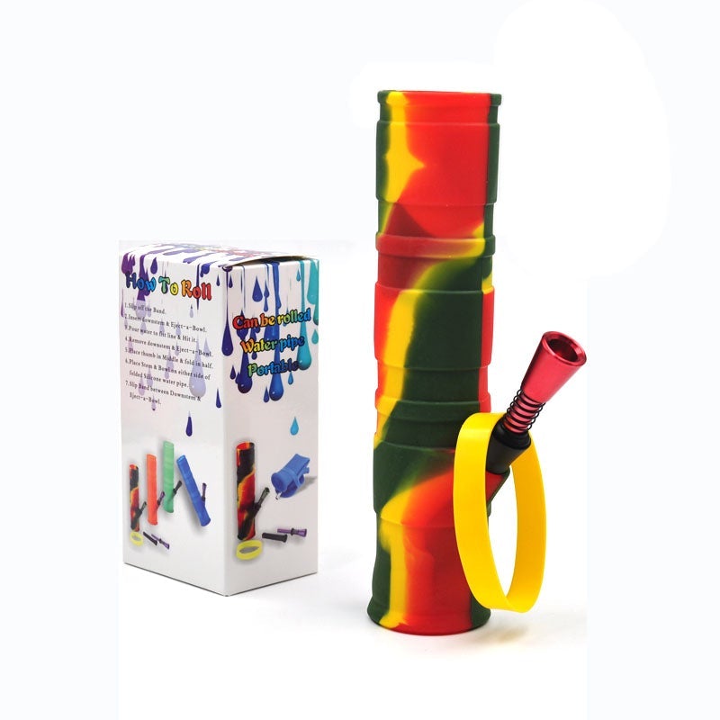 7.8“ Foldable Silicone Camouflage Bong