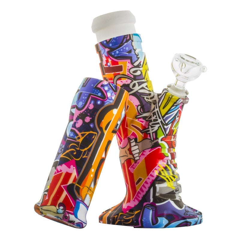 14 Graffiti Detachable Silicone Bong