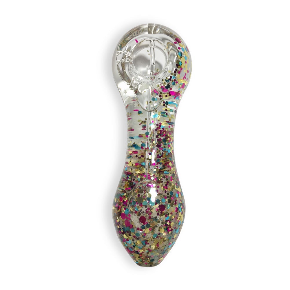 Sparkly Glitter Glass Pipe (Random Color)