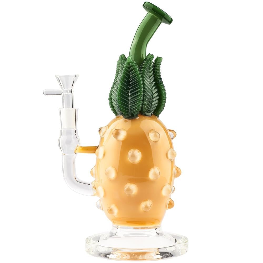 Pineapple Themed Bong Set w/ Quartz Banger and Carb Cap