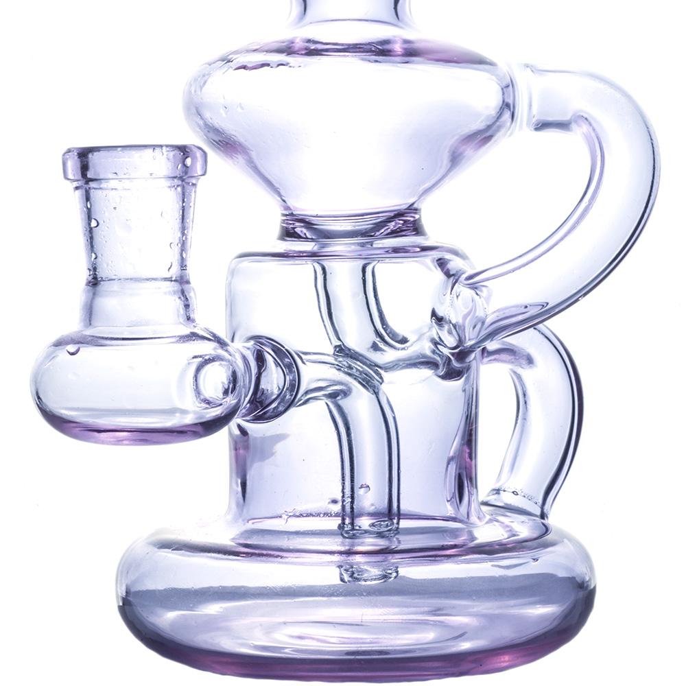 Mini Recycle Dab Rig w/ Pink Girly Fumed Glass Pipe Set