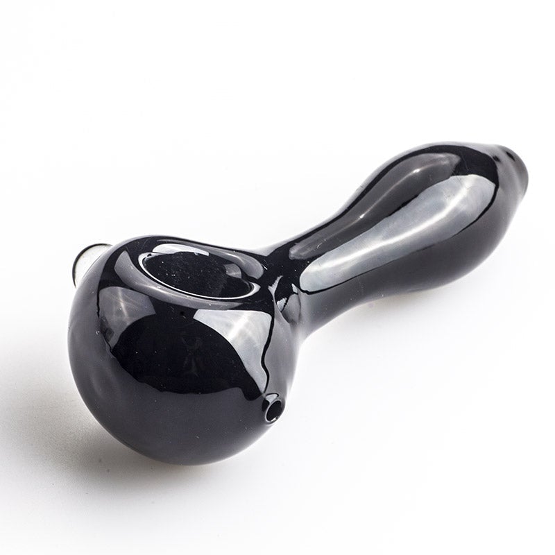 Mini Black Glass Pipe w/ Marble