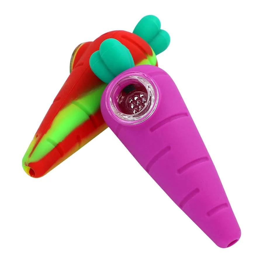 Carrot Silicone Smoking Pipe