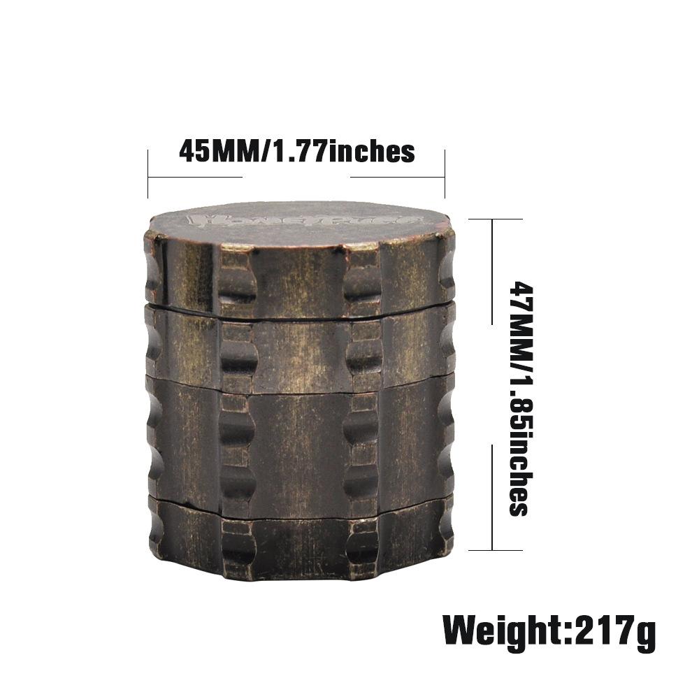 Honeypuff Bronze Novelty Herb Grinder 4 Layer 45MM