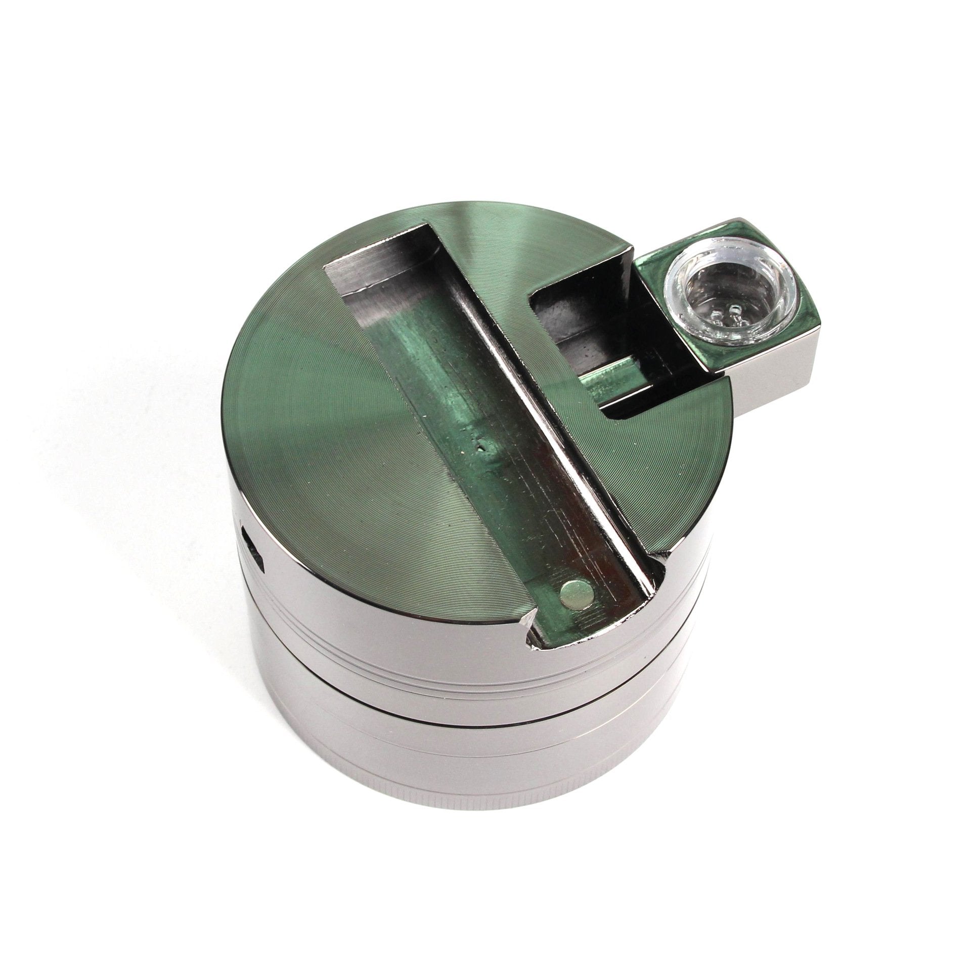 75mm 5-Layer Zinc Alloy Grinder With  Stealth Pipe Random Color