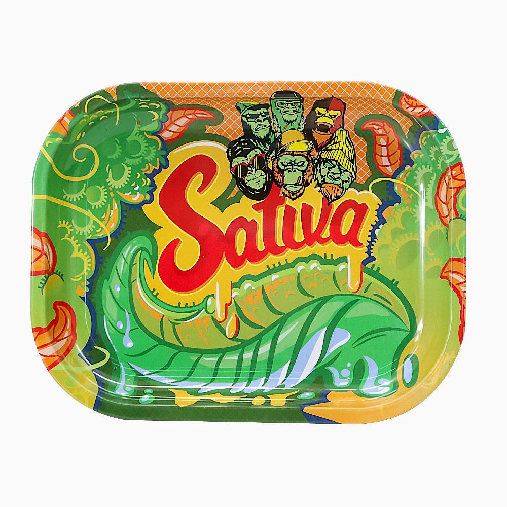 Popular Pattern Tinplate Metal Cigarette Rolling Tray