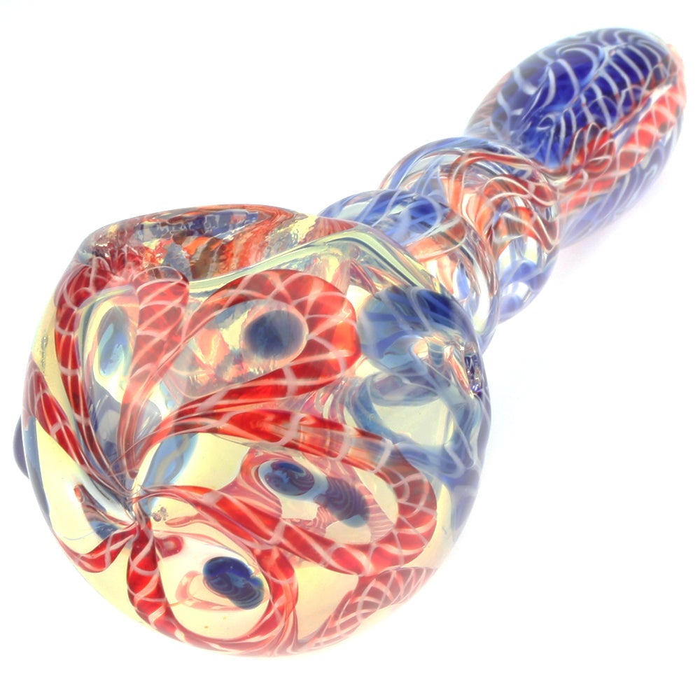 4.5 Fumed Glass Milli Spoon Pipe w/ Mini Maria Rings