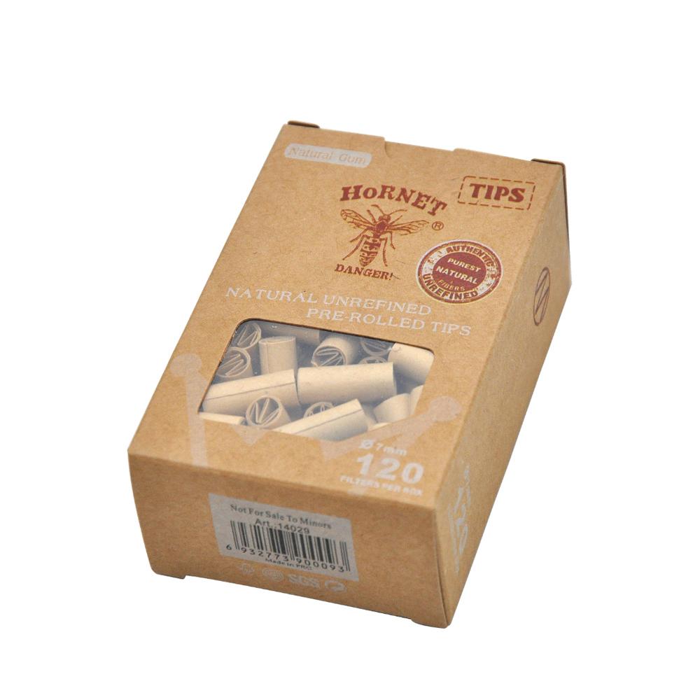 Natural Unrefined Rolling Paper Filter Tips - 7mm M-Shape Pre-Rolled Tips （120 Tips）