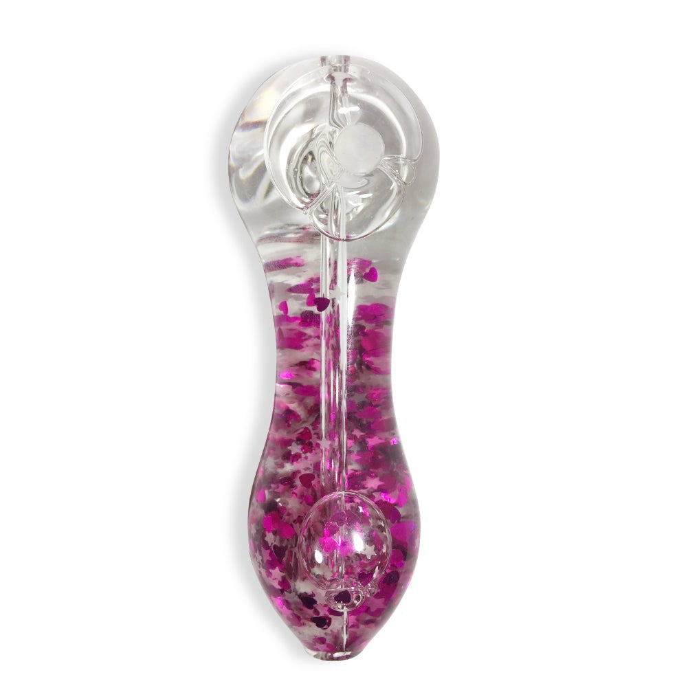 Sparkly Glitter Glass Pipe (Random Color)