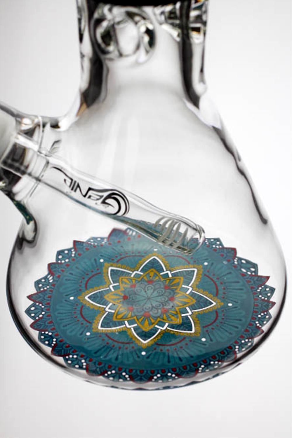 14 Geometric Design Heavy Glass Beaker Water Bong