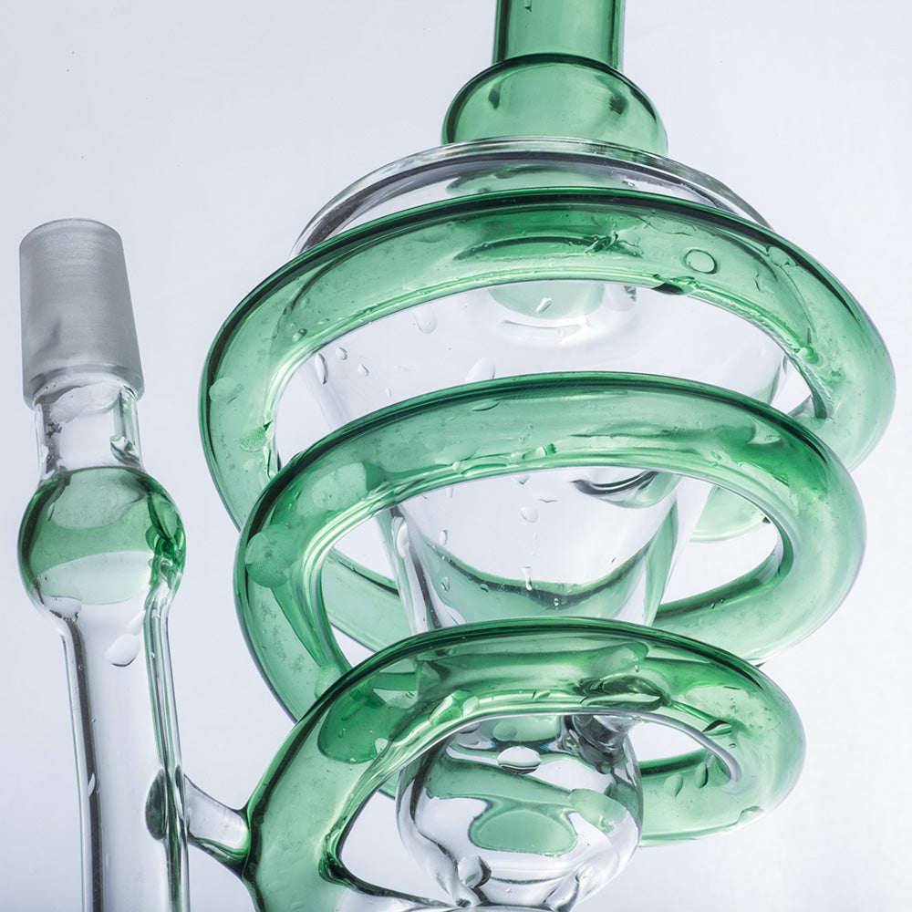 Quartz Enail W/ Spiral Recycler Dab Rig Bundle