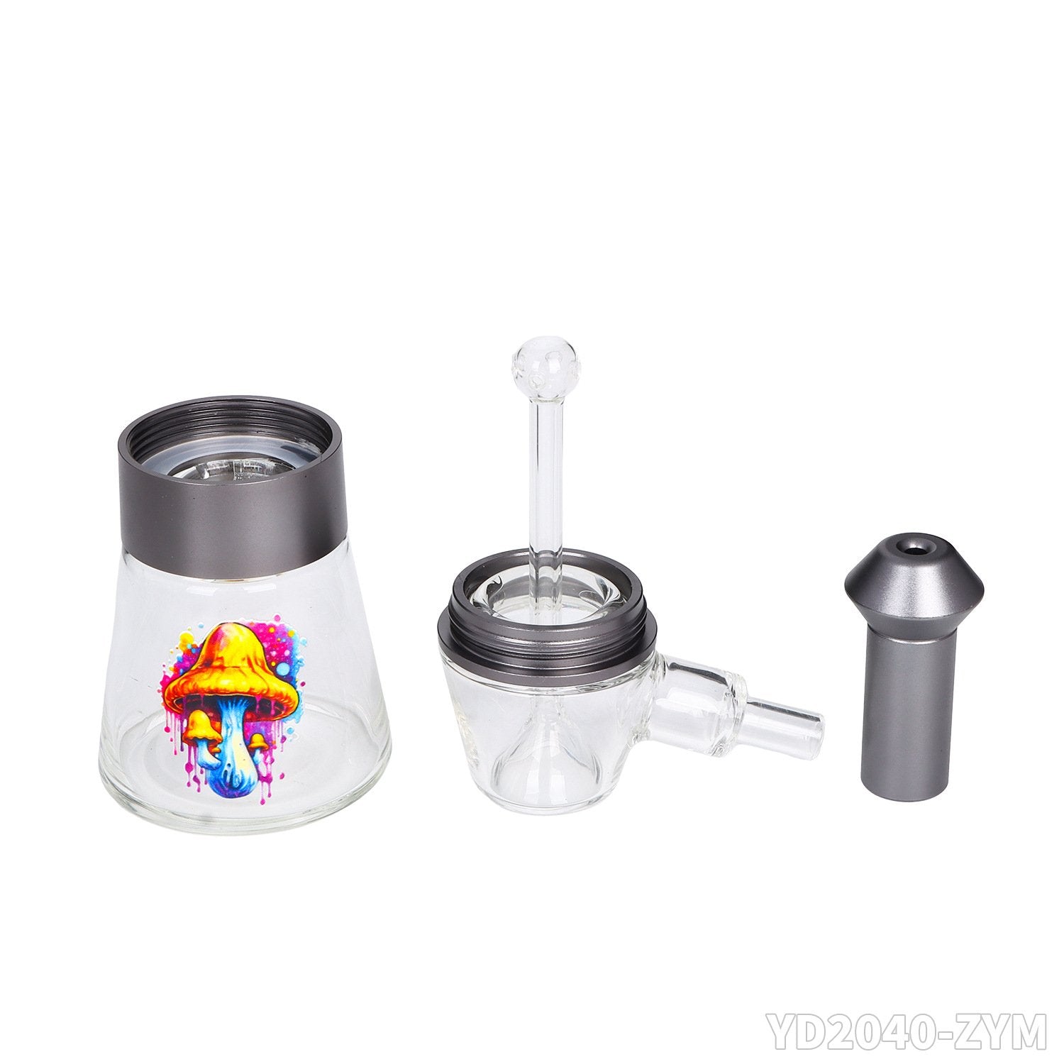 3.94“ Mini Glass Beaker Bong with Gift Box