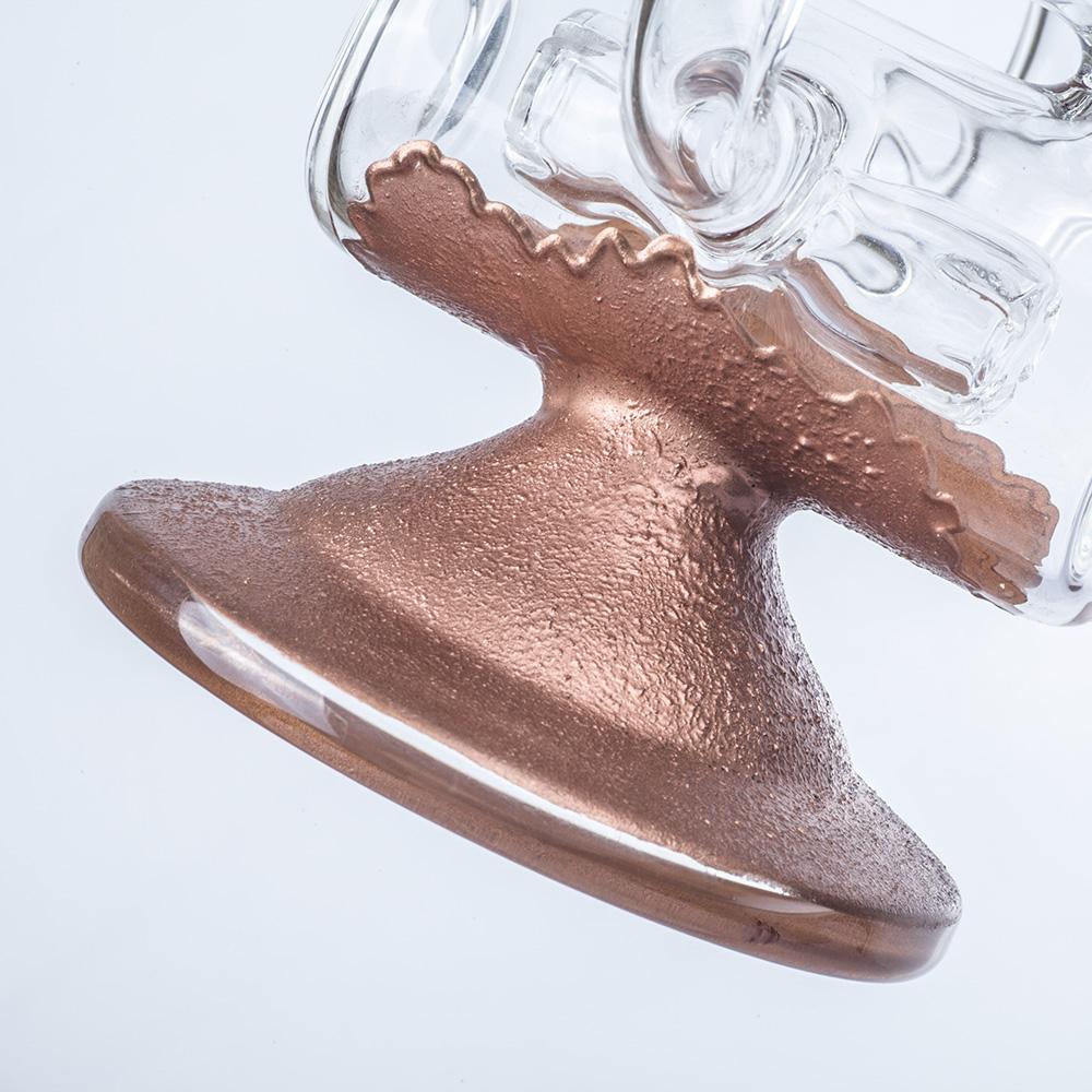 Double Chamber Recycler Dab Rig Set w/ Quartz and Carb Cap - PuffingBird AU