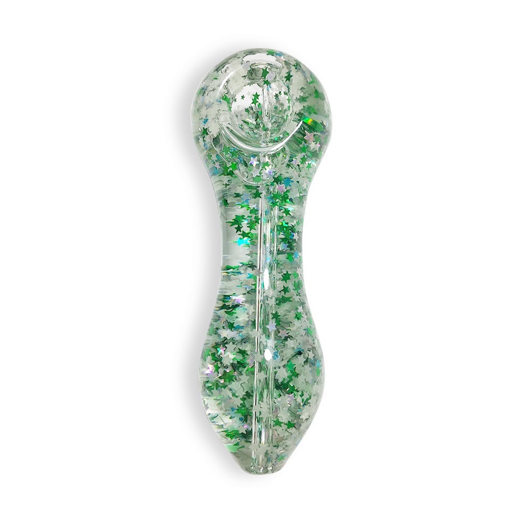 Sparkly Glitter Glass Pipe (Random Color)