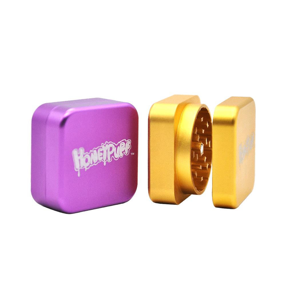 Honeypuff Square Novelty Herb Grinder 2 Layer 47MM (2 Color)