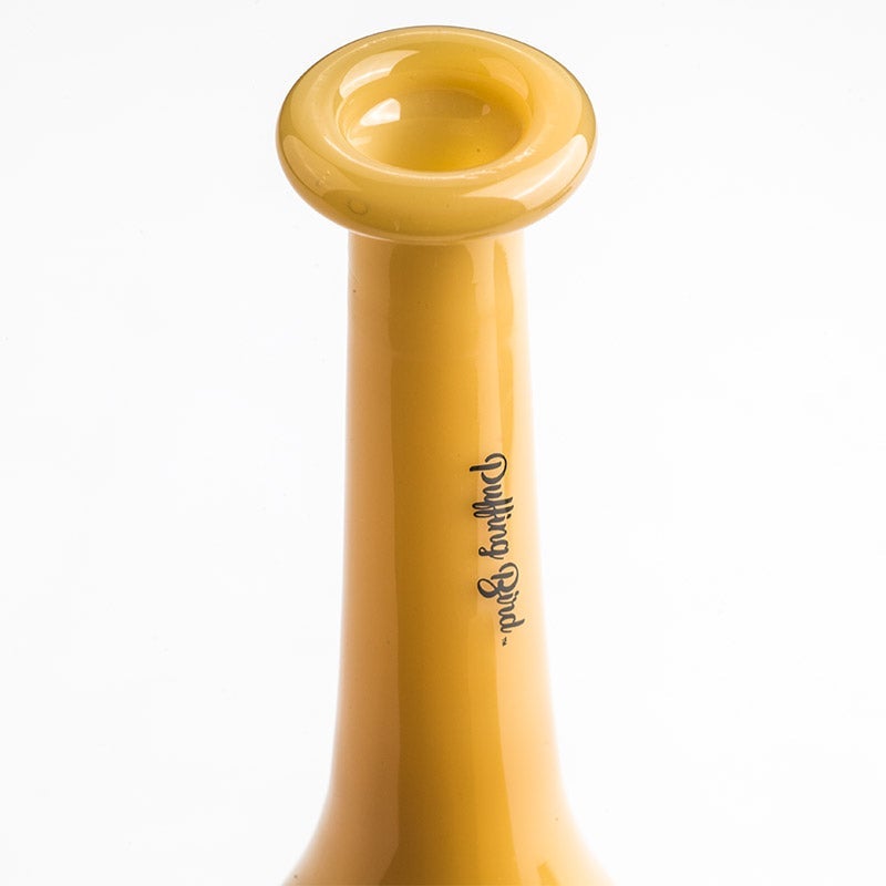 8 Yellow Glossy Glass Beaker Bong