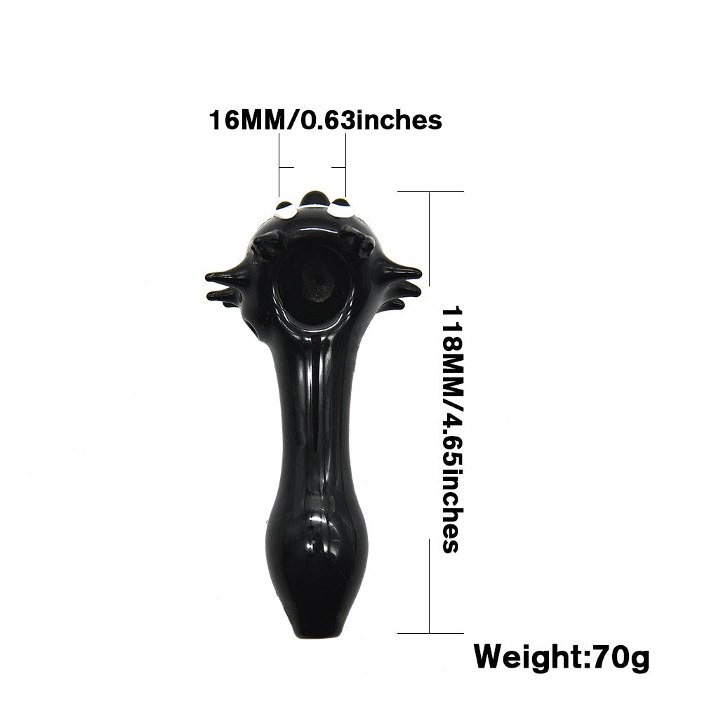 Black Cat Face Spoon Pipe