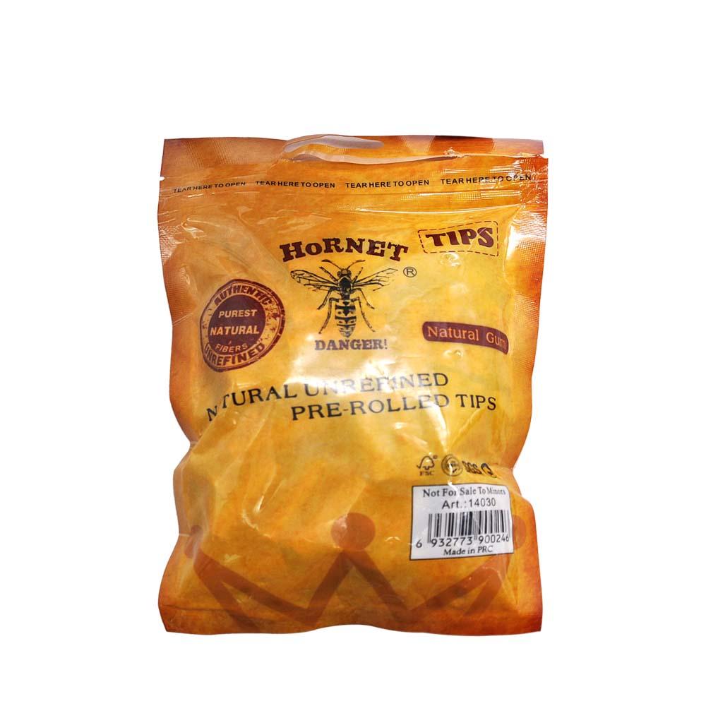 Natural Unrefined Rolling Paper Filter Tips - 7mm Pre-Rolled Tips (100 Tips per Resealable Bag) - PuffingBird AU