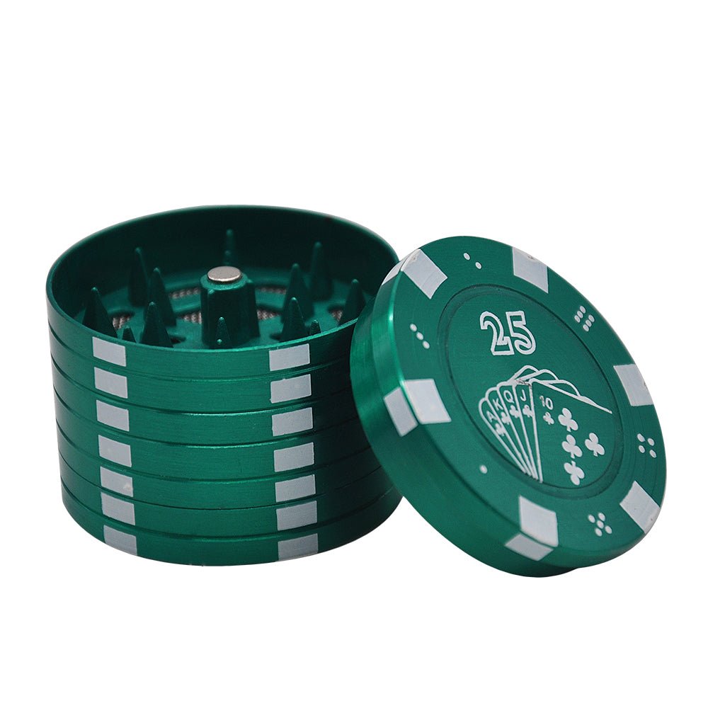 SANDGLAS Gravity Bong w/ Casino Poker Herb Grinder Set