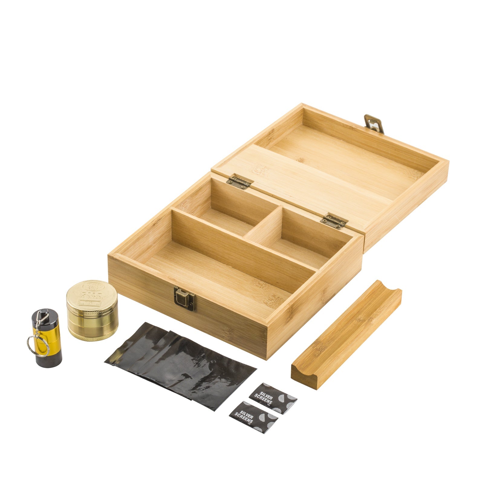 PUFFING BIRD Large Wooden Stash Box Combo Kit with Lock