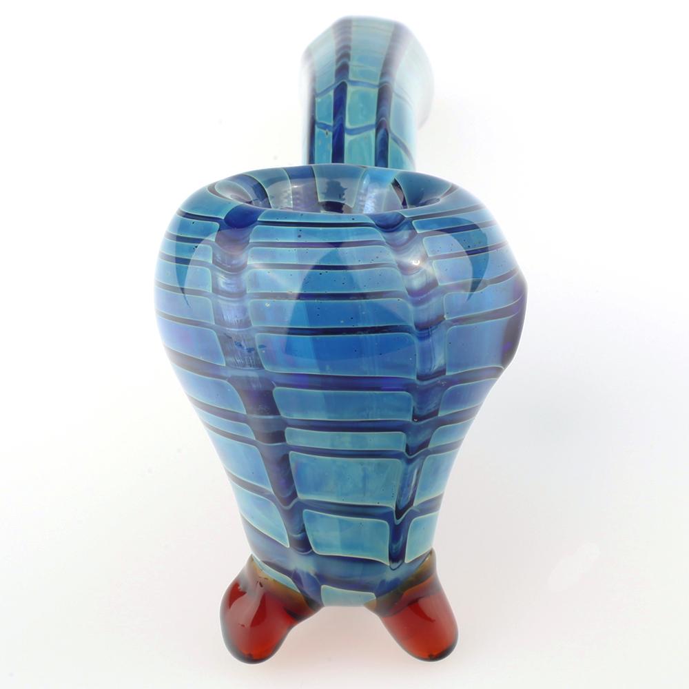 Turquoise Glass Pipe and Blue Wrap Sherlock Pipe Set