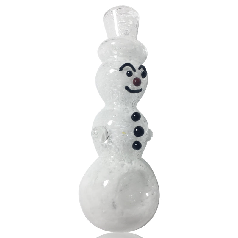 Snowman Glass Hand Pipe
