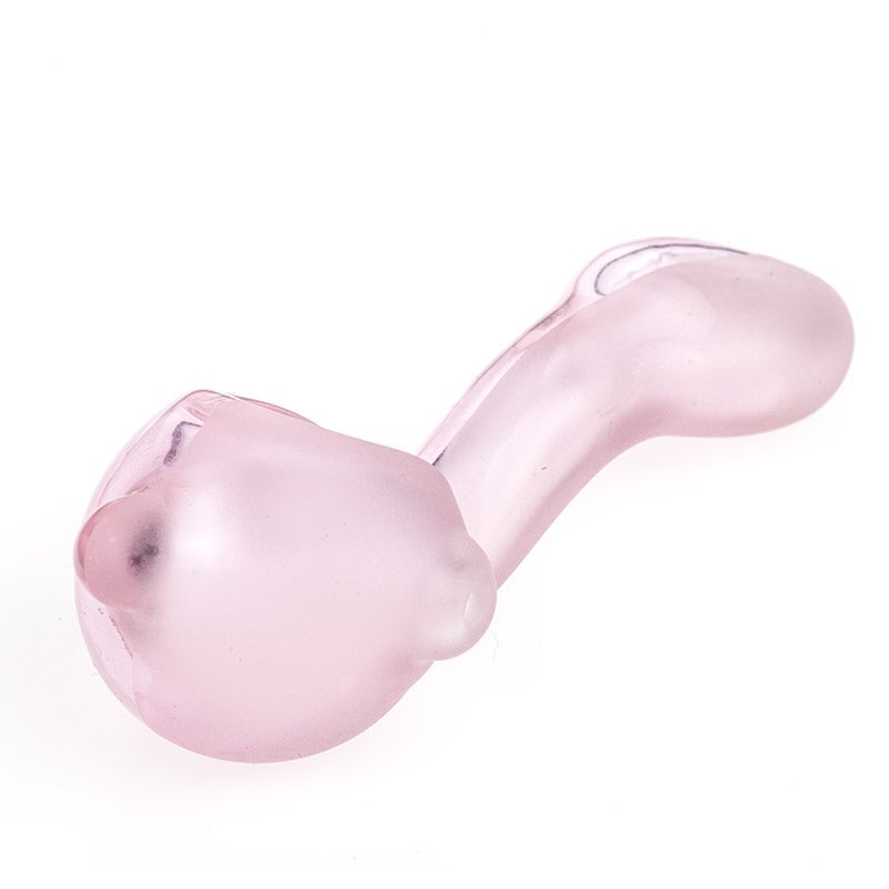 Pink Clear Glass Sherlock Pipe