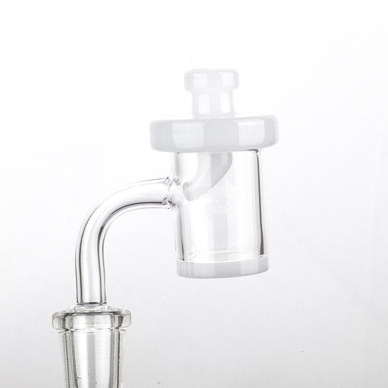 White Disc Glass Carb Cap