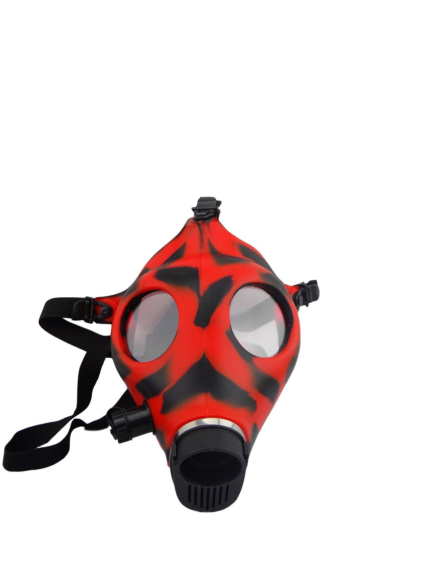Two Tone Silicone Gas Mask Bong with Acrylic Skull Bong