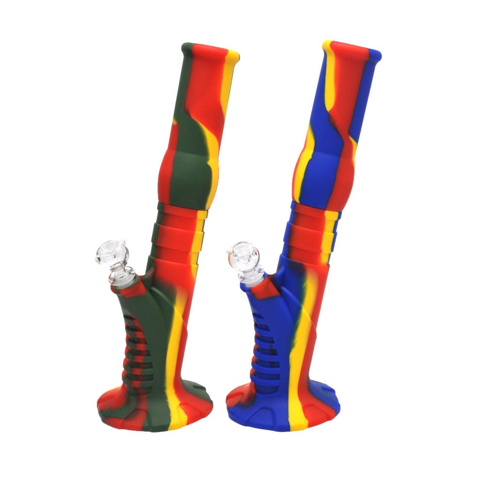 Straight 2 Part Silicone Bong