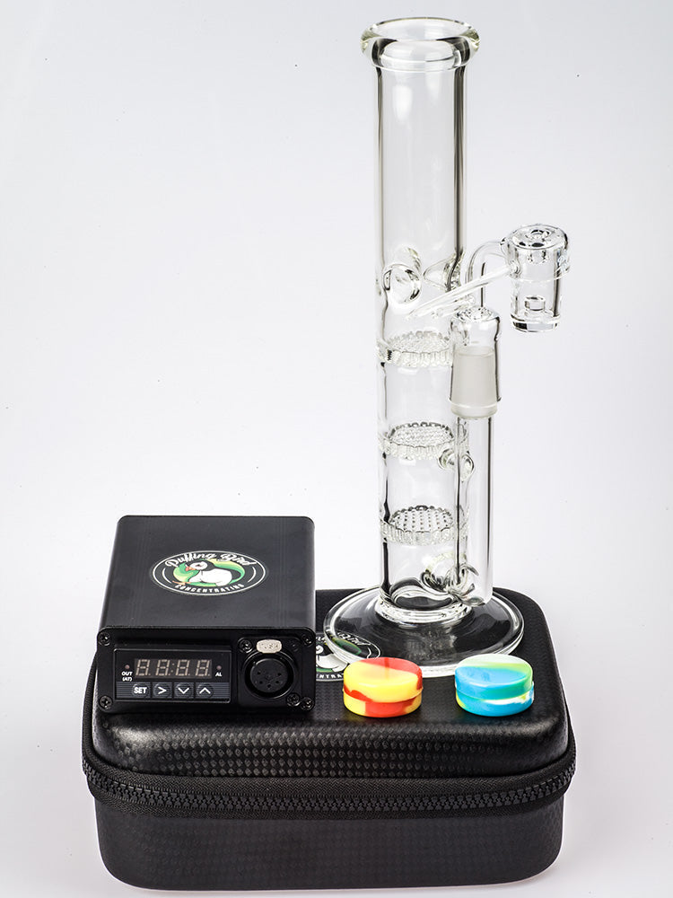 Quartz Enail W/ Honeycomb Perc Dab Rig Bundle