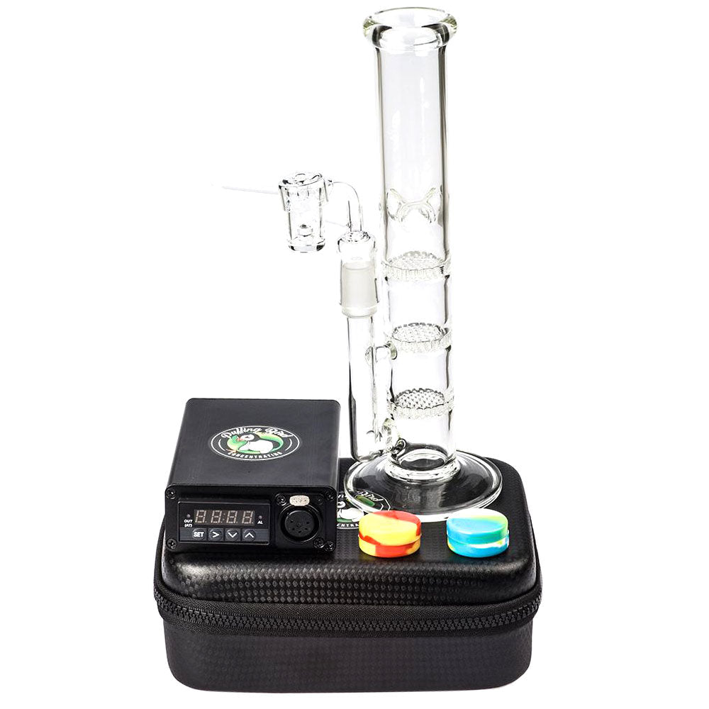 Quartz Enail W/ Honeycomb Perc Dab Rig Bundle