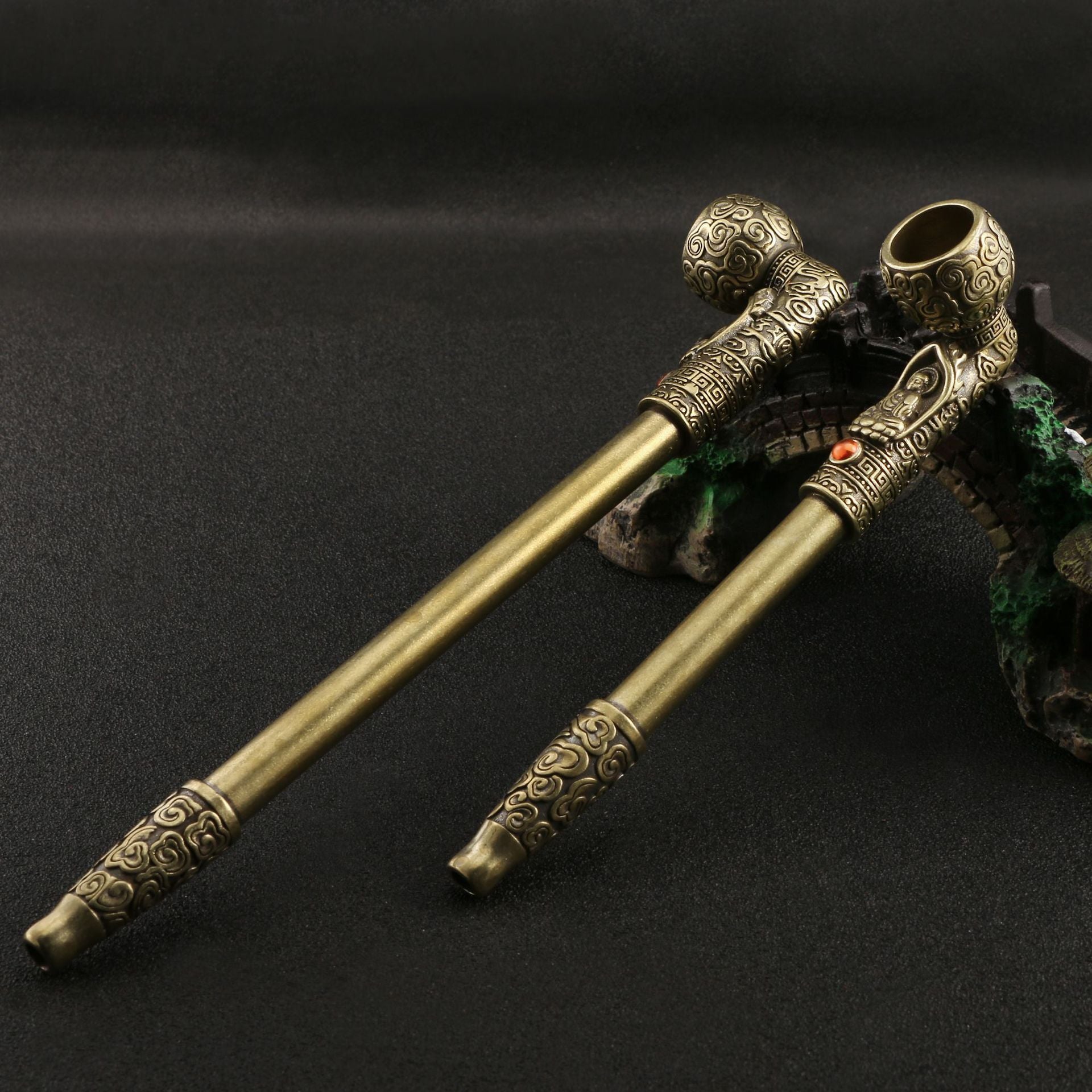 Buddha Statue Brass Smoking Pipe