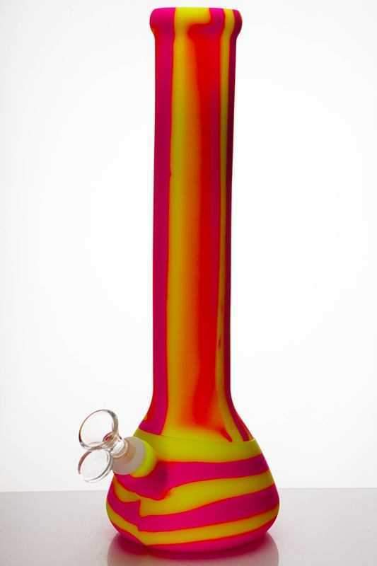 13 Stripe Silicone Beaker Bong