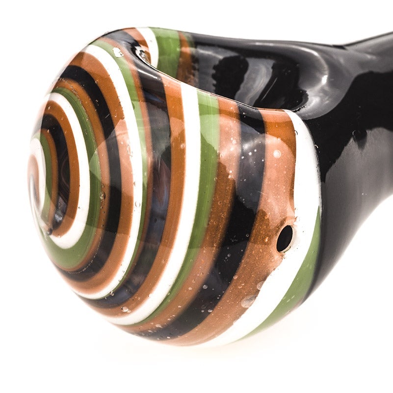 Spiral Pattern Glass Spoon Pipe