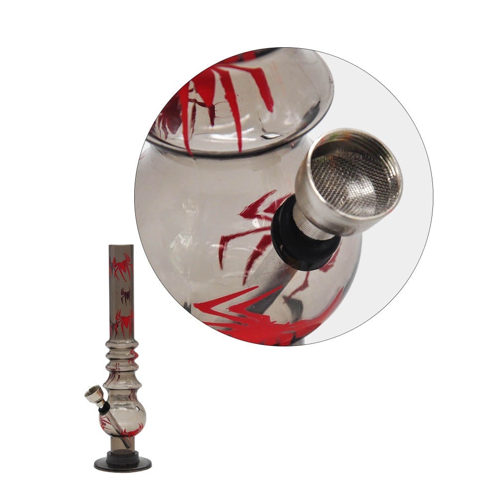 8 Spider Pattern Acrylic Bong(Random Color)