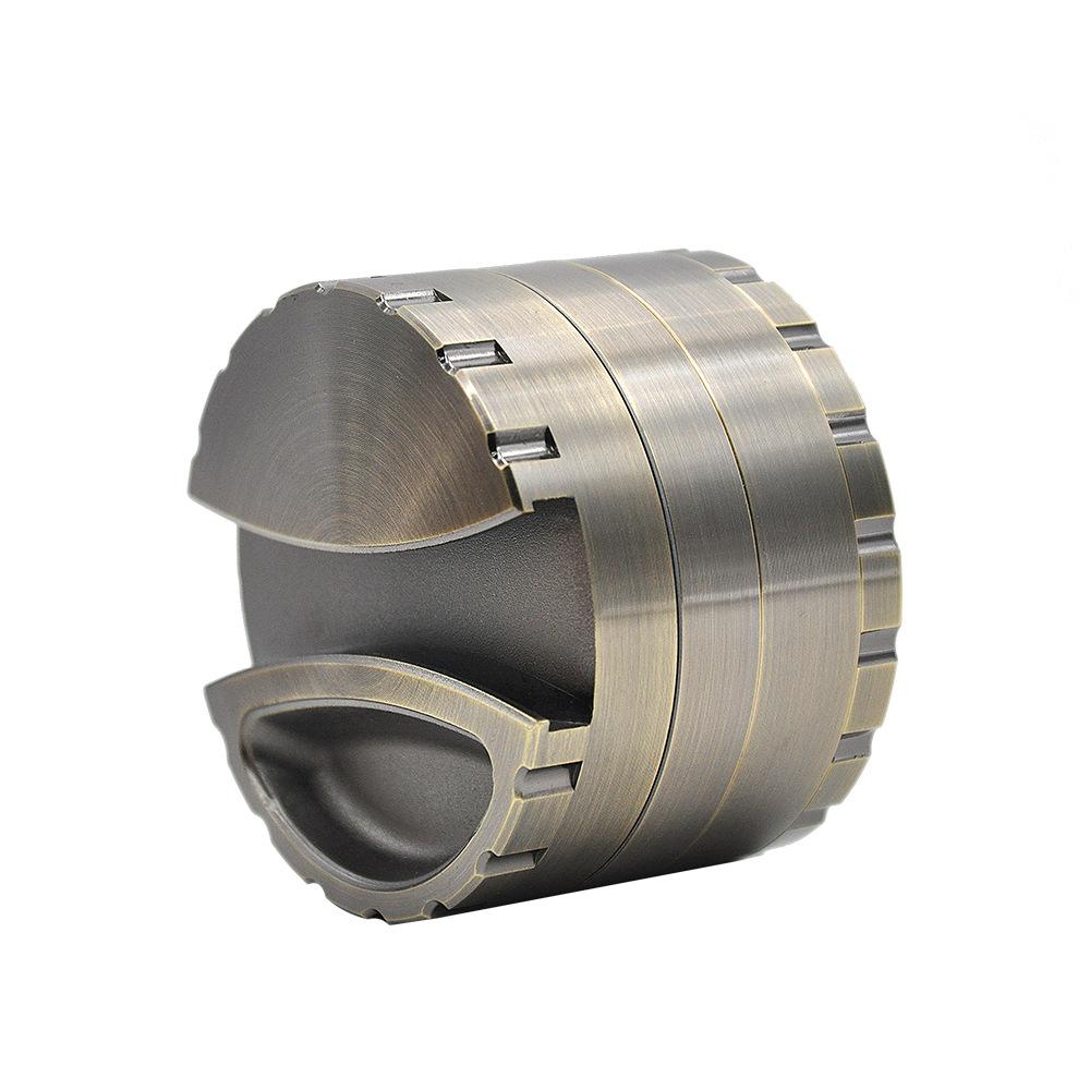 80mm 4 Layer Grinder With Ashtray & Joint/Paper Dispenser On Lid Aluminium