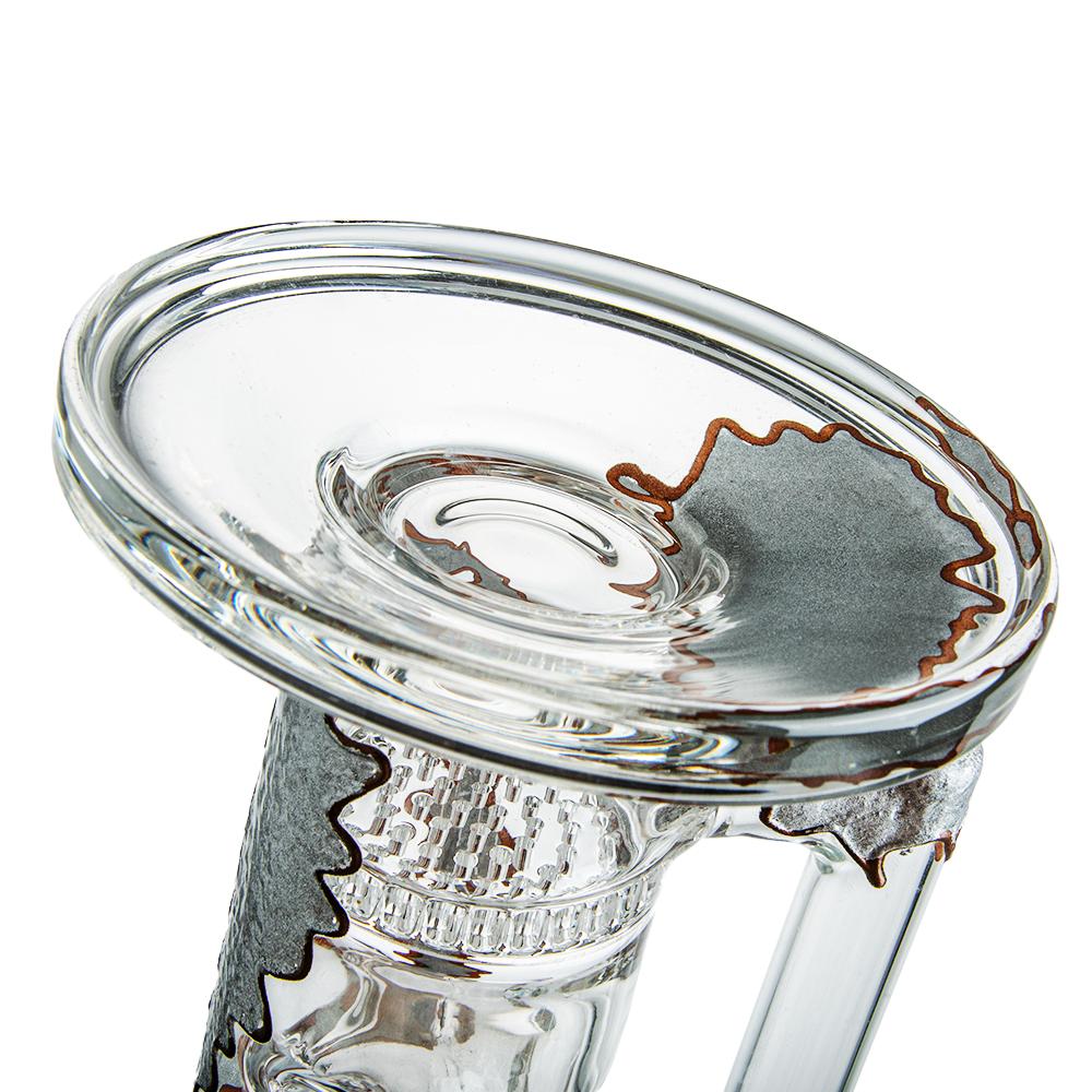 12.6 Silver Plated Honeycomb Percs Bong