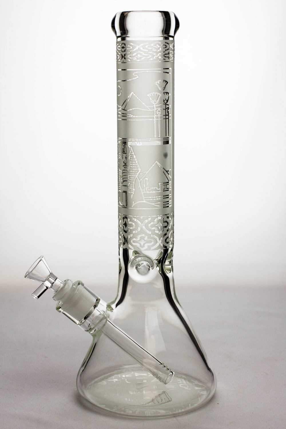13.5 9 mm Thick Sandblasted Glass Beaker Water Bong