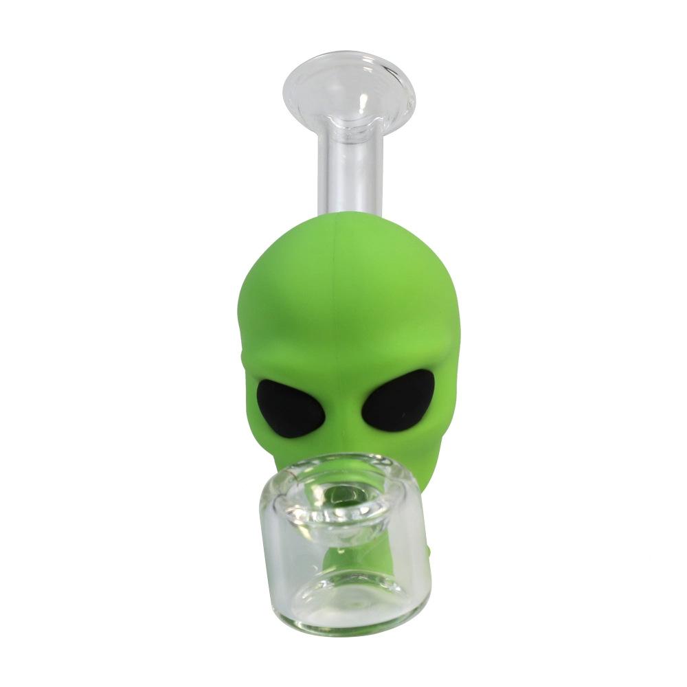 Alien Silicone Bong with Glass Bowl